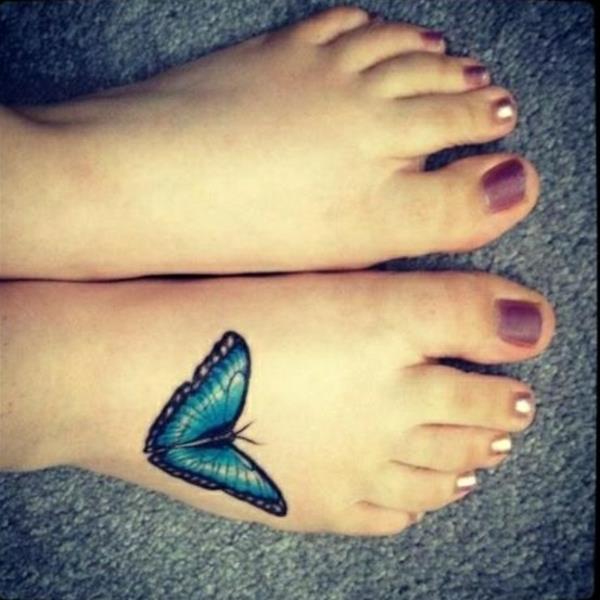 tatuointi jalalla tatuoinnit suunnittelee perhonen
