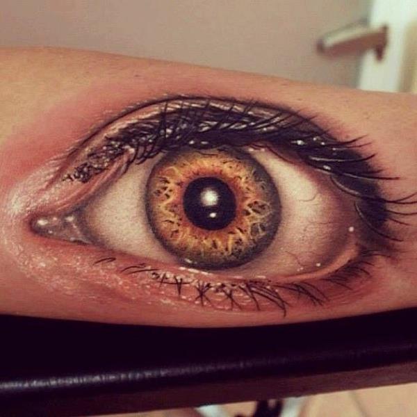 tatuointi kiimaiset tatuoinnit 3d silmä käsivarsi