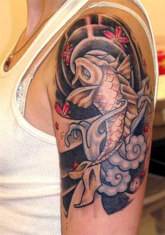 tatuointimallit kalanväriset tatuoinnit olkavarteen
