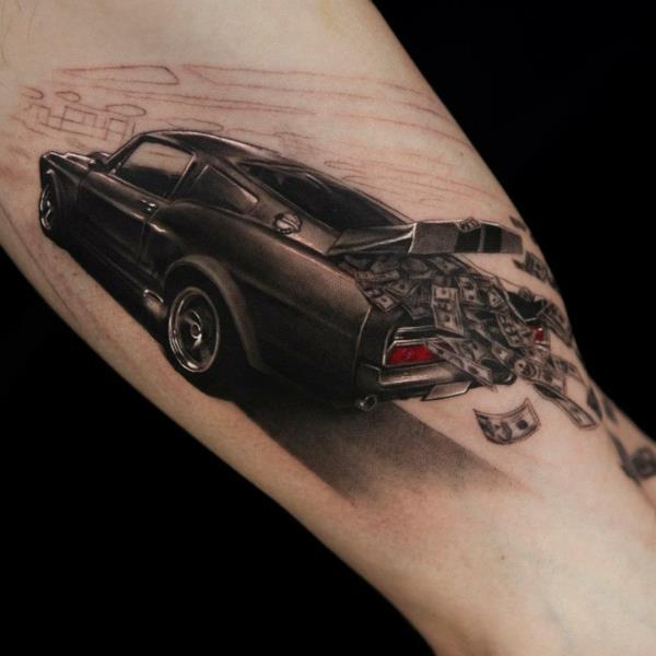 tatuointimallit tatuoinnit 3d realistinen auto