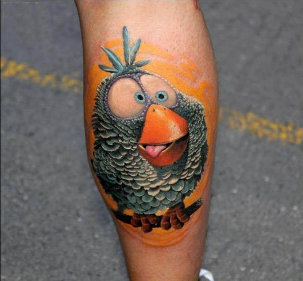tatuointi kiimaiset tatuoinnit 3d hauska lintu
