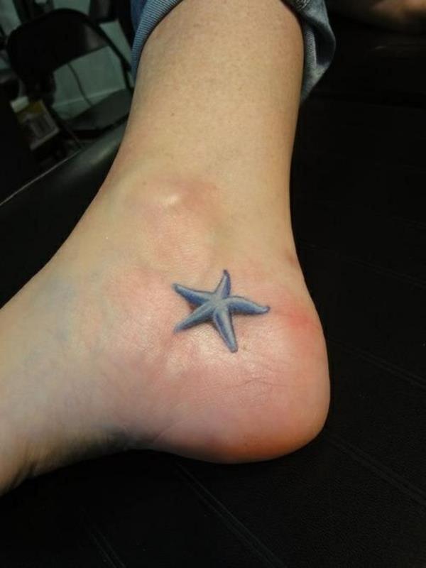 tatuointi viileitä tatuointeja 3d meritähti jalka
