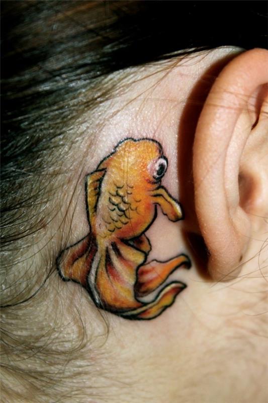 tatuointi korvatatuoinnit suunnittelee kalaa