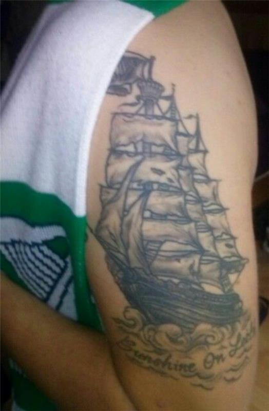 tatuointi sanonnat laiva olkavarren