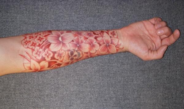 tatuointi kyynärvarren kuvia ideoita kukkia
