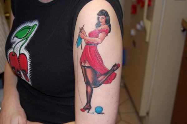 tatuointikuvat tatuoinnille olkavarren neulomisesta naiselle