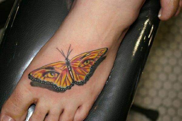 tatuoinnit kuvat tyylikäs tatuointi jalka perhonen
