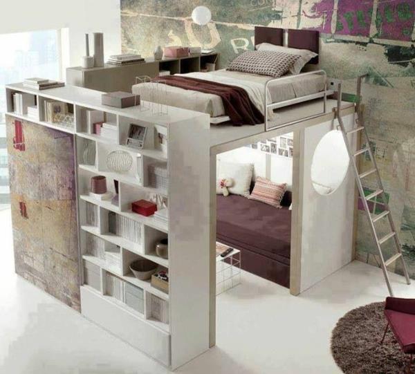 teini -ikäinen makuuhuone kerrossänky koristeellinen seinän suunnittelu