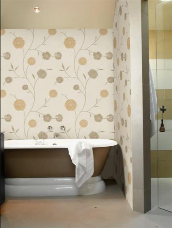 porrastettu kuvio seinän suunnittelu kylpyhuone hauska