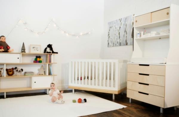 matto vauvan huone valkoinen yksinkertainen muotoilu