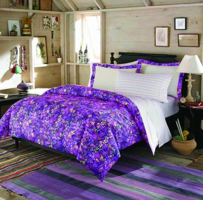 matto ostaa violetti vihreitä raitoja makuuhuoneen matto