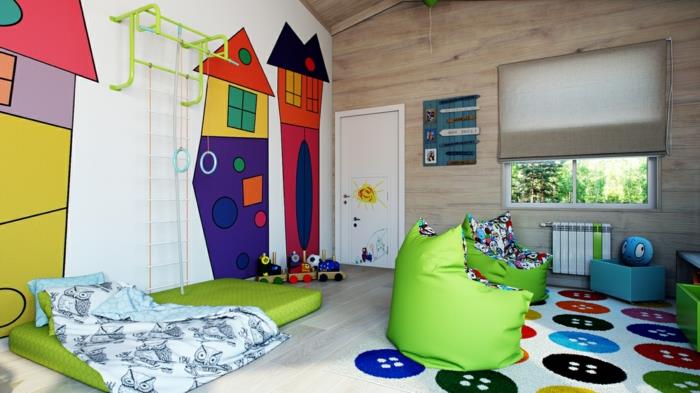 matto lastenhuone värillinen sisustus värikäs lasten matto