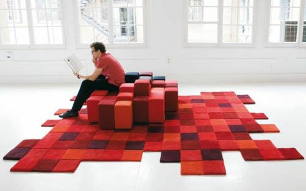 matot halpa unelma matto modulaarinen punainen