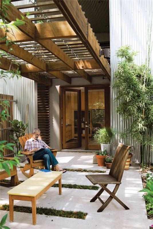 terassi perustettu terassisuunnittelukuvat veranta talvipuutarhakasvit