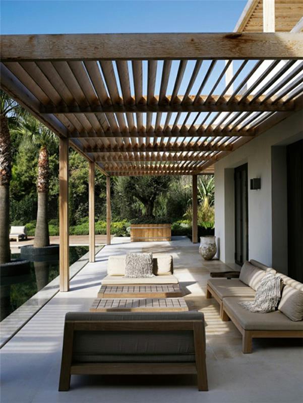 terassi suunnittelu terassi katto takka puutarhakalusteet lauta