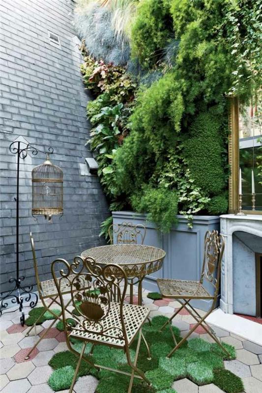 patio katto takka puutarhakalusteet romantiikka