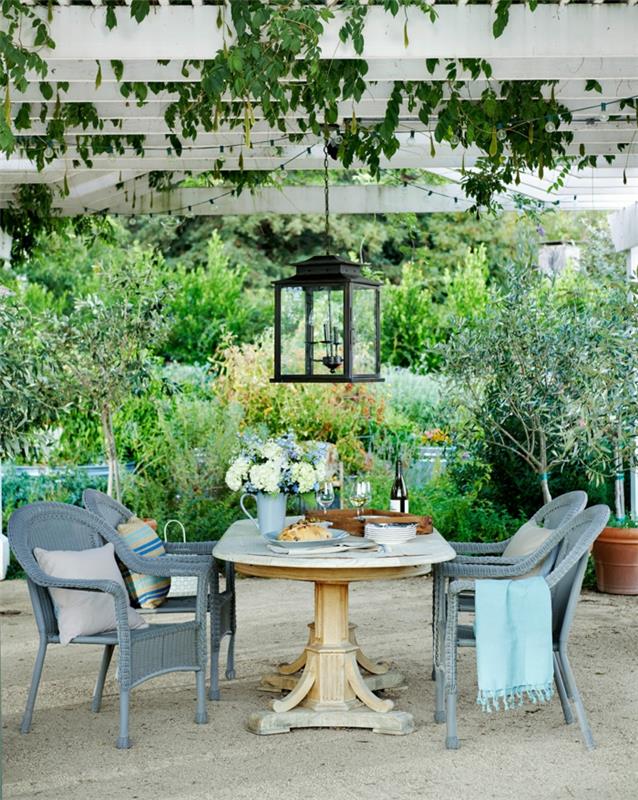 patio katos takka puutarhakalusteet pöytä