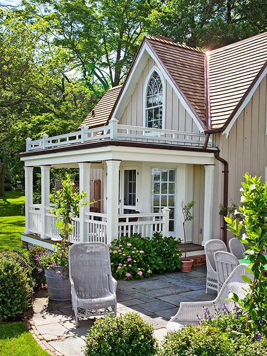 terassisuunnitteluideoita puinen veranta puutarhakalusteet