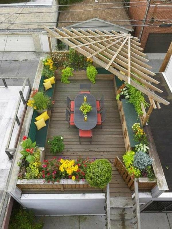 terassisuunnitteluideoita patio pergola katto istuinkulmat
