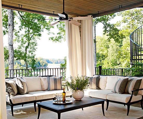 terassisuunnitteluideoita veranta puutarhakalusteet rentoutuminen kulmaverhot katos