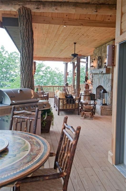 terassi suunnittelu veranta rakentaa amerikkalaisia ​​puutaloja ulkokeittiö