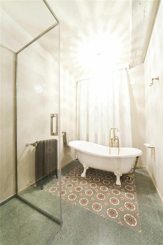 terrazzo laatat lattia kylpyhuone kuvio kylpyamme grandinetti