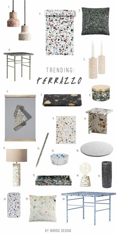 terrazzo -laatat inspiraatiota pohjoismaiseen muotoiluun