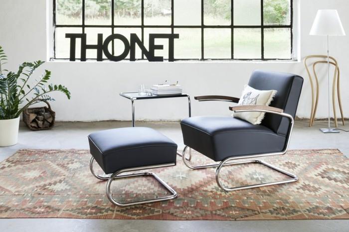 thonet -tuolit nojatuolit verhoillut teräsputket design -huonekalut