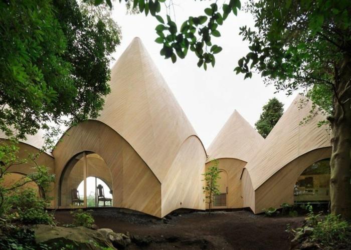 tipi teltta modernit talot betoni puu ekologisesti rakentava