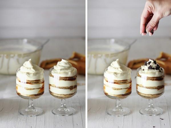 tiramisu lasissa keksien ja mascarponen kanssa