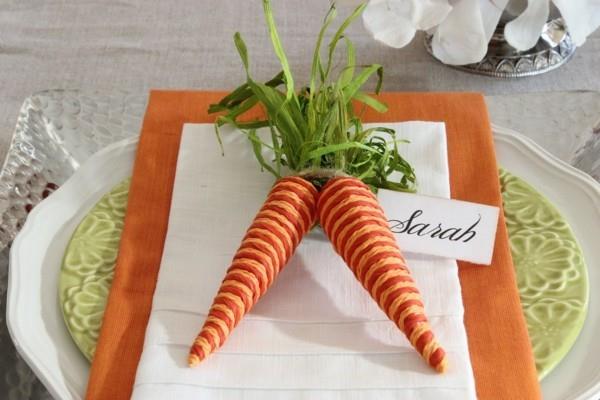 pöytäkoristeet pääsiäinen epätavallisia ideoita porkkanat