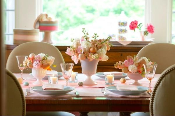 pöytäkoriste pääsiäinen tyylikäs pöytäkoriste monia kukkia