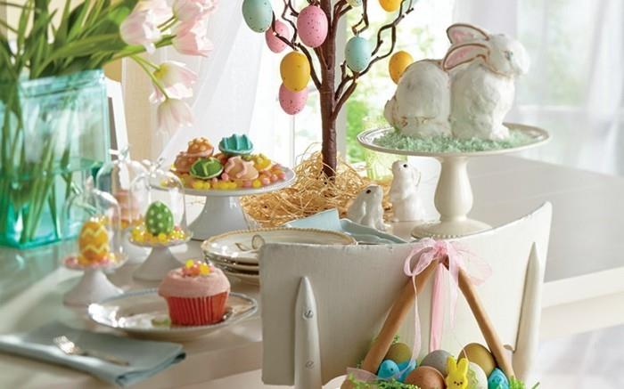 pöydän koristelu pääsiäinen pääsiäispupu kakku leipoa itse keksit cupcakes