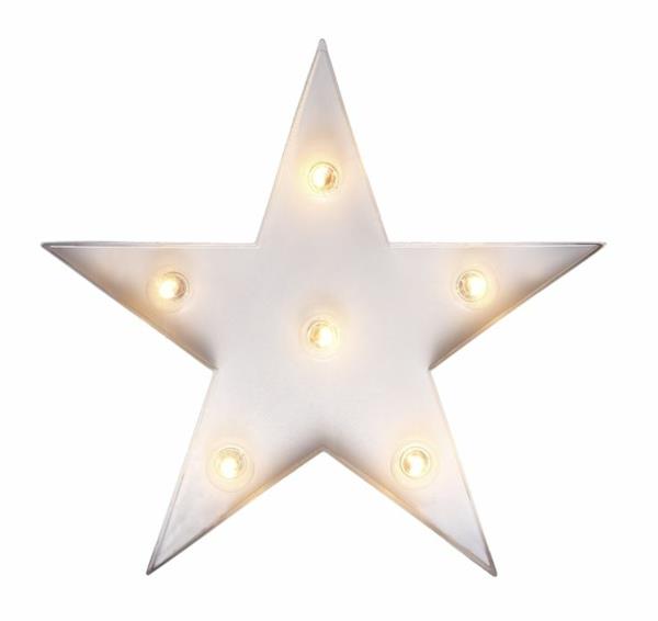 pöytävalaisin valkoinen tähti valaistus koristeellinen muotoilu