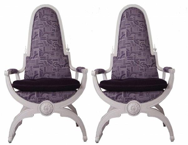 suuret tuolit valtaistuimen tuolit violetti