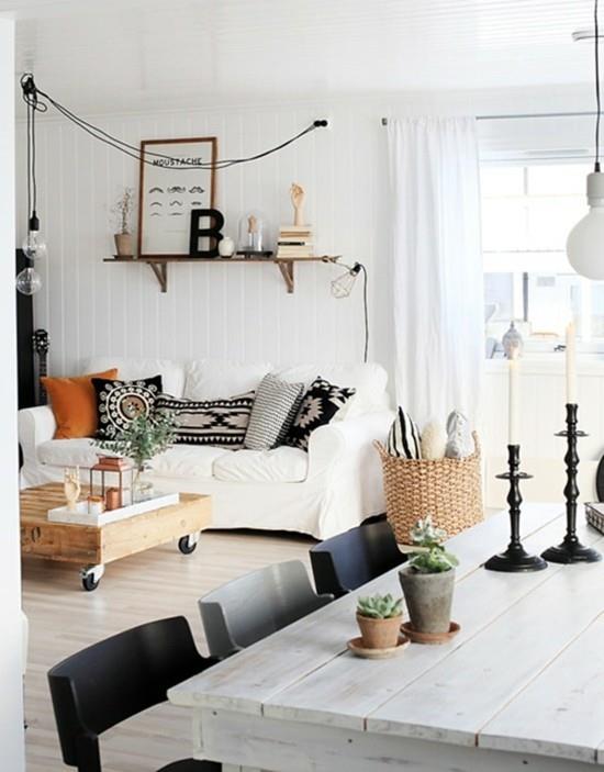 hienoja sisustusideoita scandi boho -tyyliin