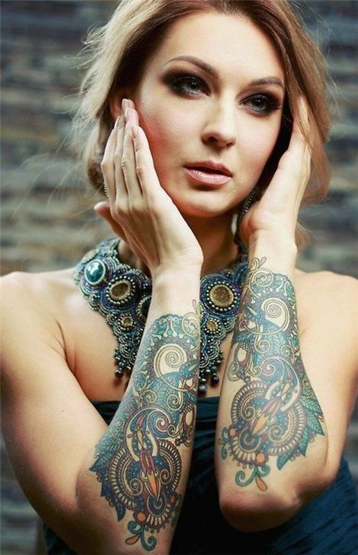 hienoja ideoita tatuointi kyynärvarren nainen trendejä