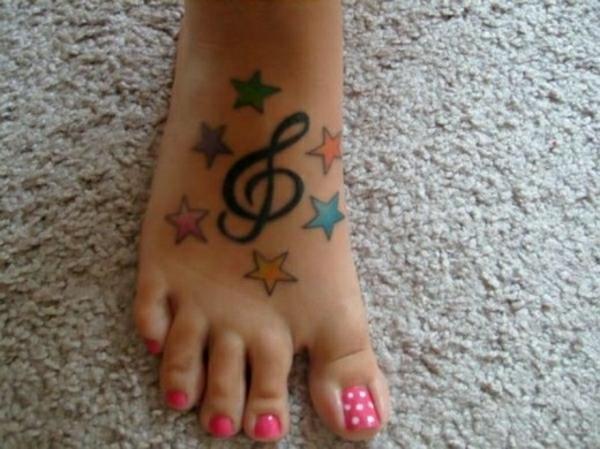tatuoinnit tatuointi jalka huomautus tähteä