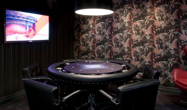 loistavia viihdehuoneideoita moderni pyöreä pokeripöytä