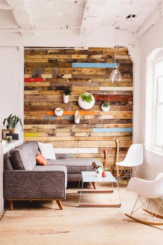 puupaneelit seinäsuunnittelu kotiideoita seinän värit puu