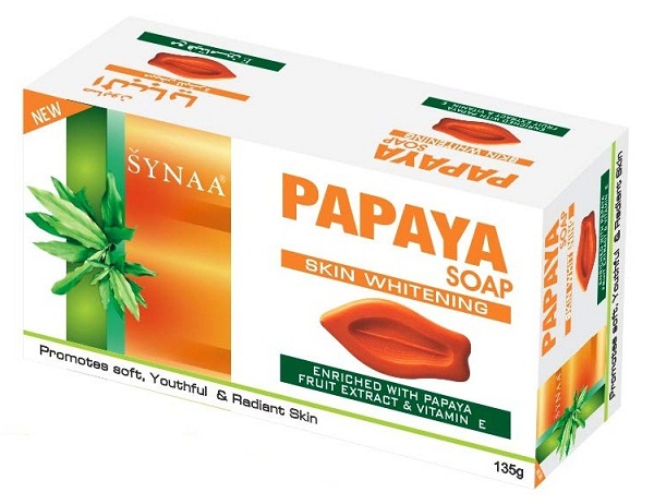 Synaa Papaya gyógynövényes bőrfehérítő szappan