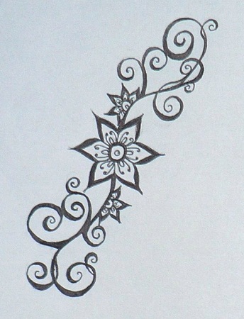 Egysoros Mehndi sablonok