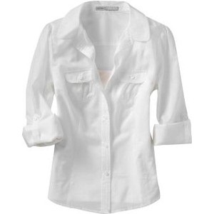 Klassiske hvide bomuldsskjorter til kvinder