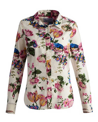 Bomuldsskjorte i blomsterprint