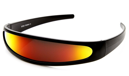 Disco Retro Futuristic Wraparound Solbriller