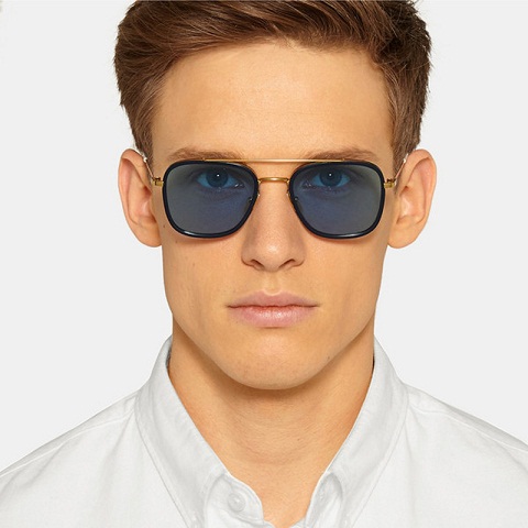 Vintage Retro -solbrille med dobbelt stribe