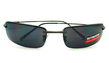Sorte kantløse solbriller til mænd