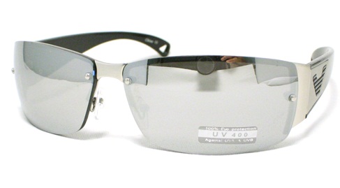 Rektangulære moderigtige solbriller uden kant til mænd