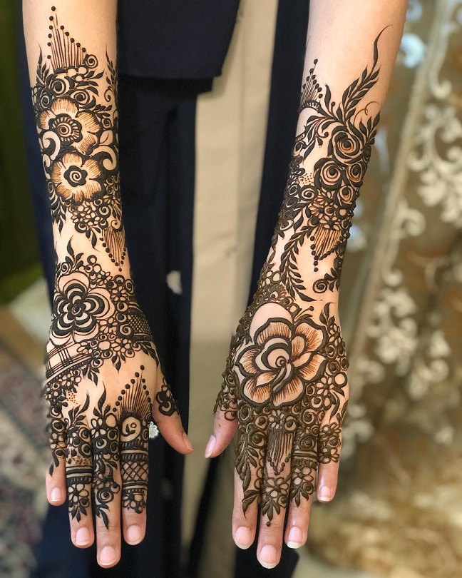 Virágos Khaleeji Mehendi Design by Maseera