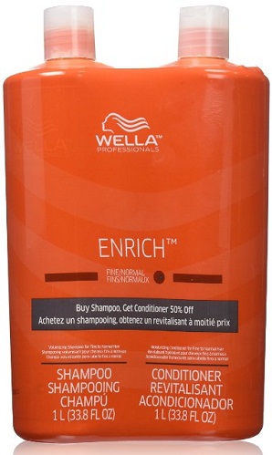 Wella Enrich Shampoo & amp; Conditioner Course Hair Liter Duo 33.8 Oz